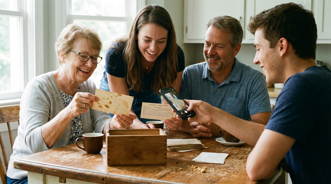 Community contributors collaborating on a cookbook fundraiser