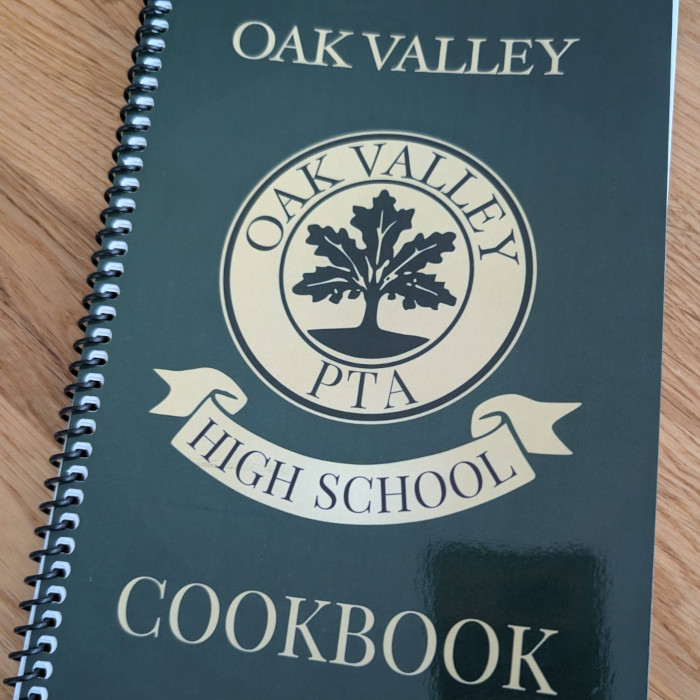 Printed fundraiser cookbook front cover